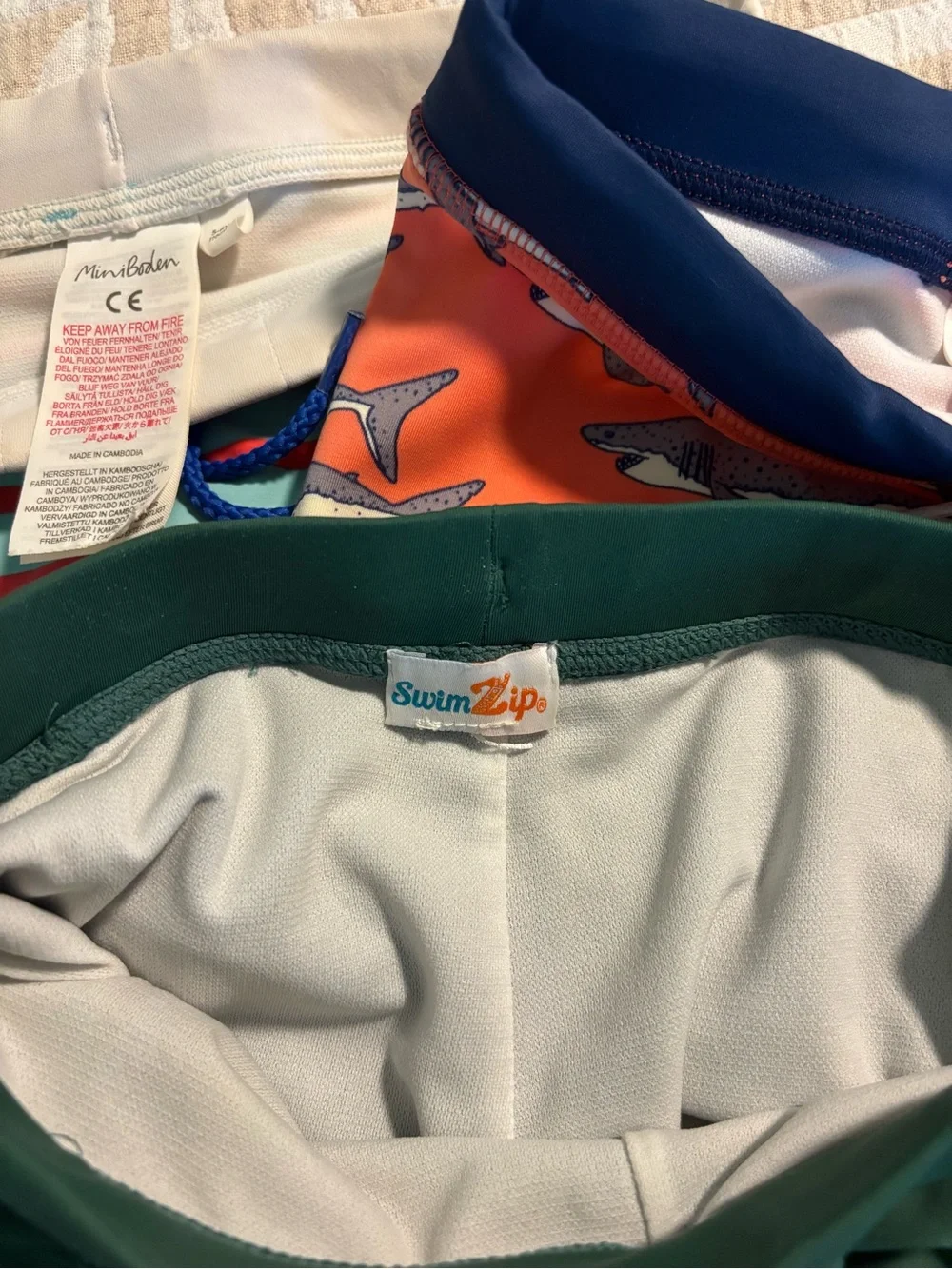 Lot Boys Euro Swin Trunks Briefs Swim Zip Mini Boden